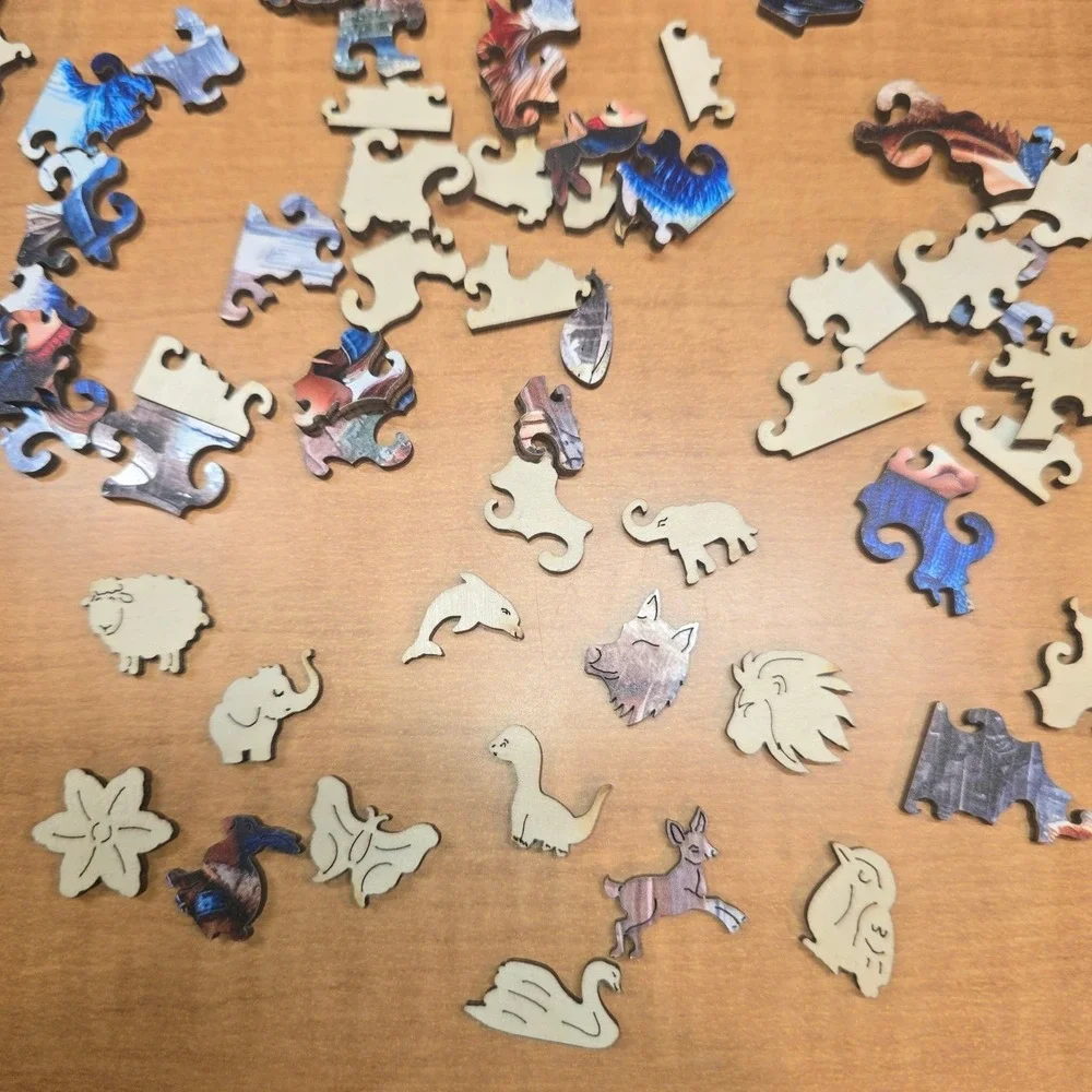 Wooden Puzzle‎ Puppy Dog and Boy Pieces are shapes of animals 5